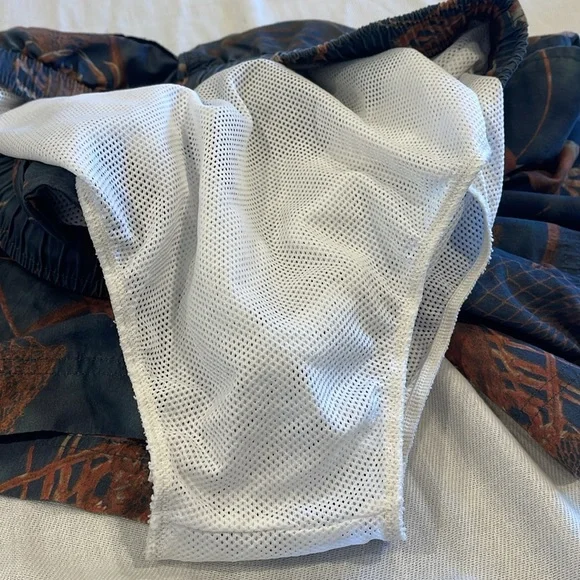 714 VINTAGE Ralph Lauren Polo classic Sport Blue Nylon Drawstring Shorts Size M - Picture 11 of 13